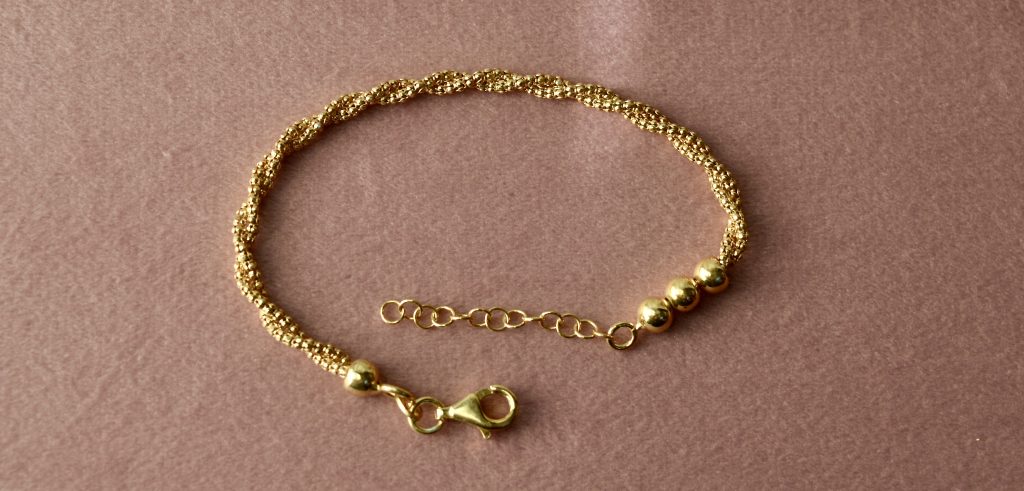 Bracciale intrecciato giallo